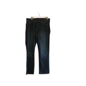 New without Tag NYDJ cotton polyester spandex straight leg blue jeans Sz 14P